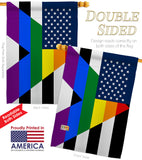 US Straight Allies For Equality - Support Inspirational Vertical Impressions Decorative Flags HG148663 Made In USA