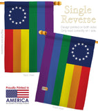 Betsy Ross Pride - Support Inspirational Vertical Impressions Decorative Flags HG148668 Made In USA