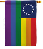 Betsy Ross Pride - Support Inspirational Vertical Impressions Decorative Flags HG148668 Made In USA