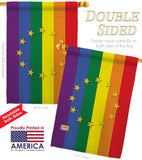 European Union Pride - Support Inspirational Vertical Impressions Decorative Flags HG148671 Made In USA