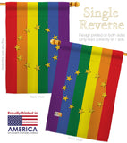 European Union Pride - Support Inspirational Vertical Impressions Decorative Flags HG148671 Made In USA