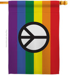 Peace Pride - Support Inspirational Vertical Impressions Decorative Flags HG148674 Made In USA