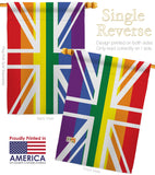 UK Pride - Support Inspirational Vertical Impressions Decorative Flags HG148678 Made In USA