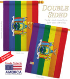 New York Pride - Support Inspirational Vertical Impressions Decorative Flags HG148681 Made In USA