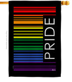 Pride Barcode - Support Inspirational Vertical Impressions Decorative Flags HG148686 Made In USA
