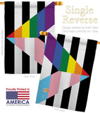 Gay Trans Straight Ally - Support Inspirational Vertical Impressions Decorative Flags HG148691 Made In USA