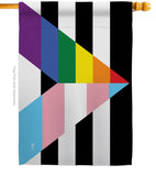 Gay Trans Straight Ally - Support Inspirational Vertical Impressions Decorative Flags HG148691 Made In USA