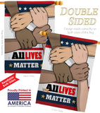 All Lives Matter - Support Inspirational Vertical Impressions Decorative Flags HG170016 Made In USA