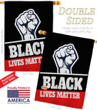 Black Lives Matter - Support Inspirational Vertical Impressions Decorative Flags HG170017 Made In USA
