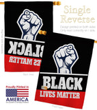 Black Lives Matter - Support Inspirational Vertical Impressions Decorative Flags HG170017 Made In USA