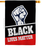 Black Lives Matter - Support Inspirational Vertical Impressions Decorative Flags HG170017 Made In USA