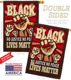 No Justice No Peace - Support Inspirational Vertical Impressions Decorative Flags HG170018 Made In USA