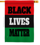 Black Lives Awareness - Support Inspirational Vertical Impressions Decorative Flags HG170020 Made In USA