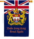 Hong Kong Great Again - Support Inspirational Vertical Impressions Decorative Flags HG170023 Made In USA