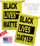 Black Lives Movement - Support Inspirational Vertical Impressions Decorative Flags HG170049 Made In USA