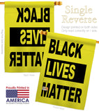 Black Lives Movement - Support Inspirational Vertical Impressions Decorative Flags HG170049 Made In USA