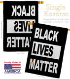 BLM Civil Rights - Support Inspirational Vertical Impressions Decorative Flags HG170051 Made In USA