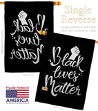 BLM Solidarity - Support Inspirational Vertical Impressions Decorative Flags HG170054 Made In USA