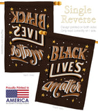 BLM Unity - Support Inspirational Vertical Impressions Decorative Flags HG170055 Made In USA