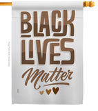 Love BLM - Support Inspirational Vertical Impressions Decorative Flags HG170057 Made In USA