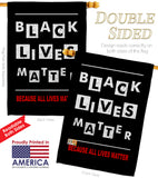 Justice For BLM - Support Inspirational Vertical Impressions Decorative Flags HG170059 Made In USA