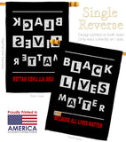 Justice For BLM - Support Inspirational Vertical Impressions Decorative Flags HG170059 Made In USA