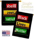 Black Lives Matter - Support Inspirational Vertical Impressions Decorative Flags HG170070 Made In USA