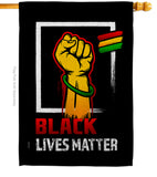 Black Matter Anti Racism - Support Inspirational Vertical Impressions Decorative Flags HG170073 Made In USA