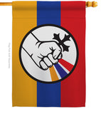 Artsakh Strong Armenia - Support Inspirational Vertical Impressions Decorative Flags HG170155 Made In USA