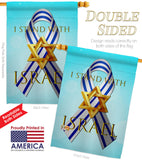 Stand with Israel - Support Inspirational Vertical Impressions Decorative Flags HG170189 Made In USA