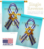 Stand with Israel - Support Inspirational Vertical Impressions Decorative Flags HG170189 Made In USA