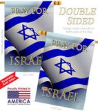 Pray for Israel - Support Inspirational Vertical Impressions Decorative Flags HG170190 Made In USA