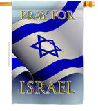 Pray for Israel - Support Inspirational Vertical Impressions Decorative Flags HG170190 Made In USA