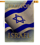 Pray for Israel - Support Inspirational Vertical Impressions Decorative Flags HG170190 Made In USA