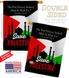 Save Palestine - Support Inspirational Vertical Impressions Decorative Flags HG170192 Made In USA