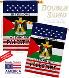 We Stand with Palestine - Support Inspirational Vertical Impressions Decorative Flags HG170193 Made In USA