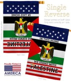 We Stand with Palestine - Support Inspirational Vertical Impressions Decorative Flags HG170193 Made In USA