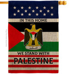 We Stand with Palestine - Support Inspirational Vertical Impressions Decorative Flags HG170193 Made In USA