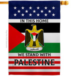 We Stand with Palestine - Support Inspirational Vertical Impressions Decorative Flags HG170193 Made In USA