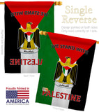 Stand with Palestine - Support Inspirational Vertical Impressions Decorative Flags HG170194 Made In USA