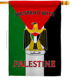 Stand with Palestine - Support Inspirational Vertical Impressions Decorative Flags HG170194 Made In USA