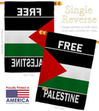 Free Palestine - Support Inspirational Vertical Impressions Decorative Flags HG170196 Made In USA