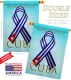 Pray For Cuba - Support Inspirational Vertical Impressions Decorative Flags HG170213 Made In USA