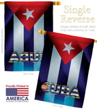 Save Cuba - Support Inspirational Vertical Impressions Decorative Flags HG170214 Made In USA