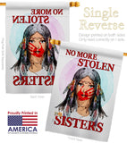 No Stolen Sister - Support Inspirational Vertical Impressions Decorative Flags HG170215 Made In USA