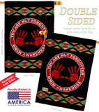 MMIW Awareness - Support Inspirational Vertical Impressions Decorative Flags HG170216 Made In USA