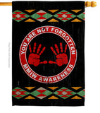 MMIW Awareness - Support Inspirational Vertical Impressions Decorative Flags HG170216 Made In USA