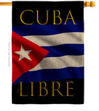 Cuba Libre - Support Inspirational Vertical Impressions Decorative Flags HG170217 Made In USA