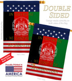 This Home Afghanistan - Support Inspirational Vertical Impressions Decorative Flags HG170218 Made In USA