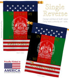 This Home Afghanistan - Support Inspirational Vertical Impressions Decorative Flags HG170218 Made In USA